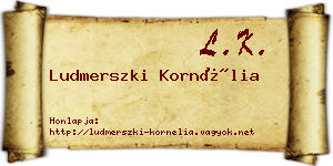 Ludmerszki Kornélia névjegykártya